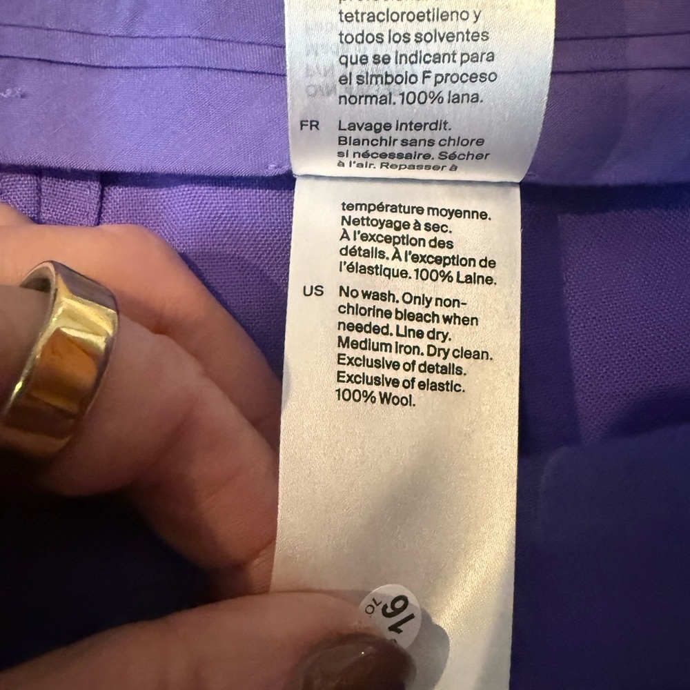NWT Cos Purple Wool Trousers - 10 - Picture 7 of 9